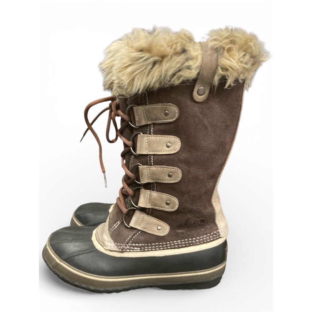 Sorel Joan‎ of Arctic Women's Winter Snow Boots Size 8 Waterproof Suede Faux Fur